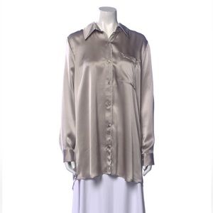 Sablyn blouse or dress size small in grey silk